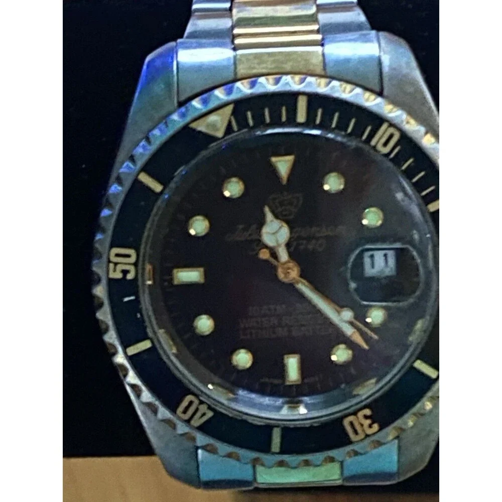 Jules Jurgensen Watch Sea Diver 7371 Two Tone Screw-Down Crown Water Resistant
